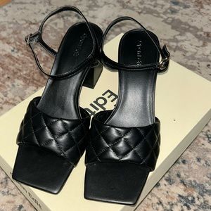 Open Edit Austyn Quilted Chunky Heels
